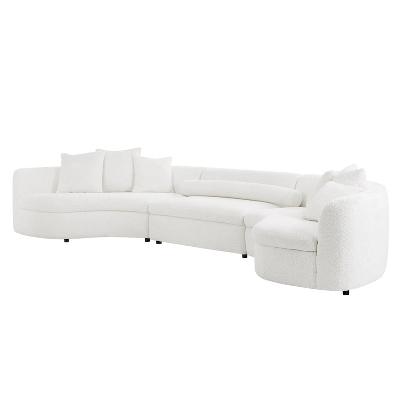 Oversized Modern 3 Pieces Upholstered Sofa