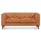 Poly & Bark Essex 74  Apartment Sofa - Full Grain Genuine Italian Leather