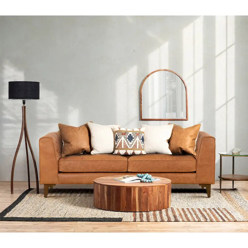 Poly & Bark Essex 74  Apartment Sofa - Full Grain Genuine Italian Leather