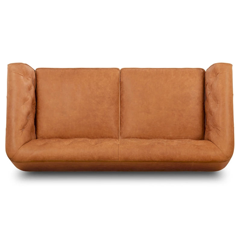 Poly & Bark Essex 74  Apartment Sofa - Full Grain Genuine Italian Leather