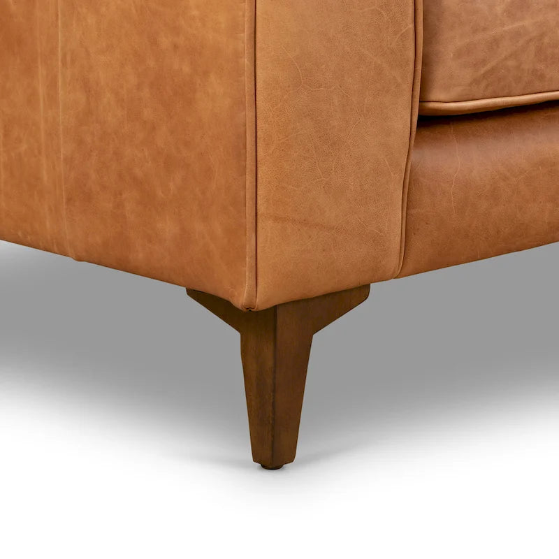 Poly & Bark Essex 74  Apartment Sofa - Full Grain Genuine Italian Leather