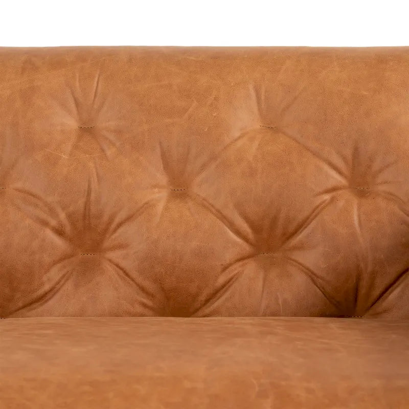 Poly & Bark Essex 74  Apartment Sofa - Full Grain Genuine Italian Leather