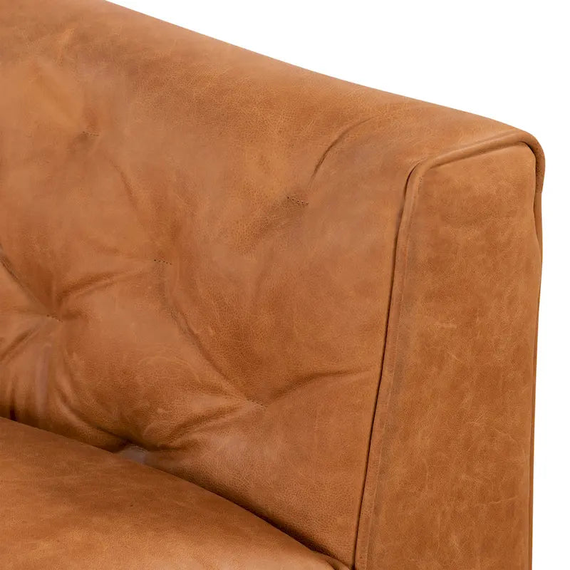 Poly & Bark Essex 74  Apartment Sofa - Full Grain Genuine Italian Leather