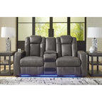 Signature Design by Ashley Fyne-Dyme Power Reclining Loveseat with Console - 74 W x 43 D x 43 H