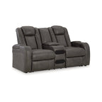 Signature Design by Ashley Fyne-Dyme Power Reclining Loveseat with Console - 74 W x 43 D x 43 H