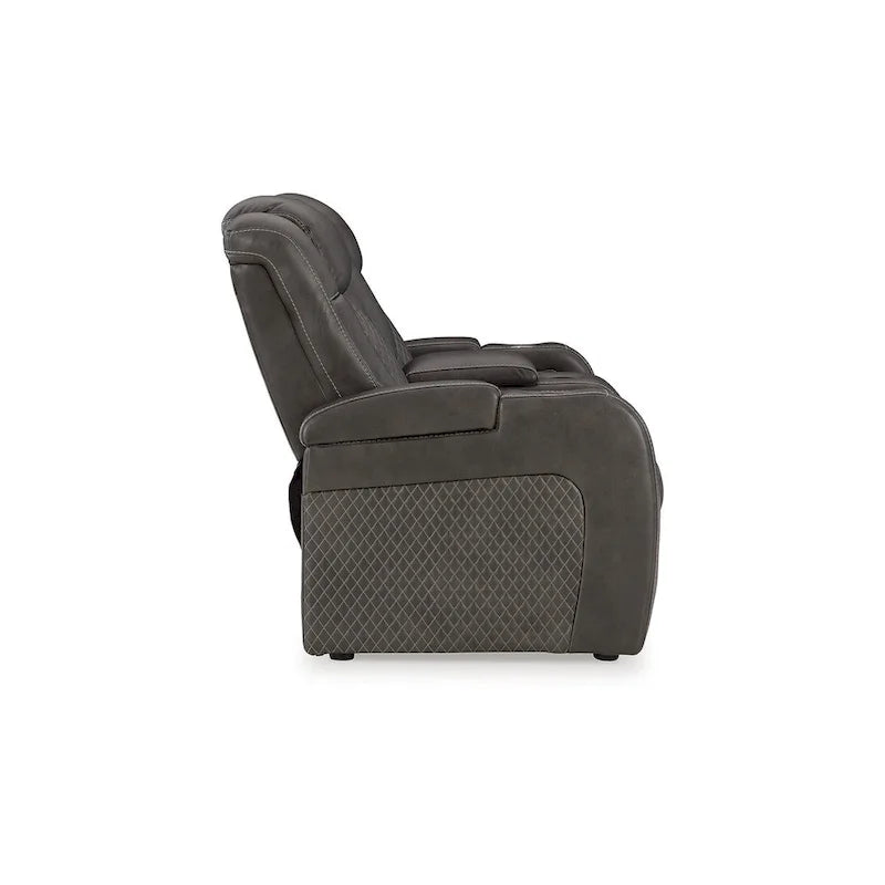 Signature Design by Ashley Fyne-Dyme Power Reclining Loveseat with Console - 74 W x 43 D x 43 H