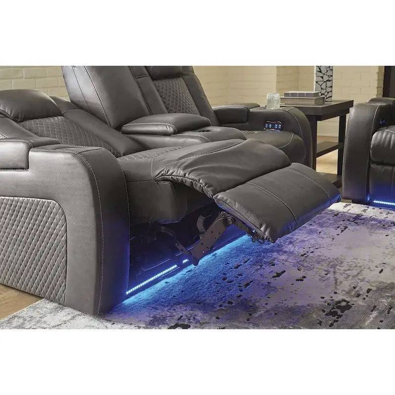 Signature Design by Ashley Fyne-Dyme Power Reclining Loveseat with Console - 74 W x 43 D x 43 H