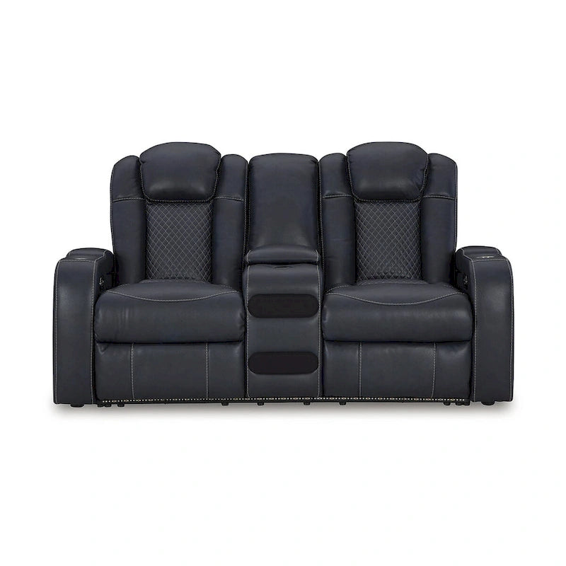 Signature Design by Ashley Fyne-Dyme Power Reclining Loveseat with Console - 74 W x 43 D x 43 H