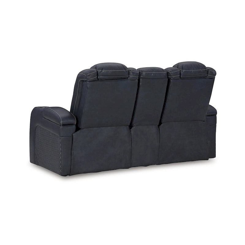 Signature Design by Ashley Fyne-Dyme Power Reclining Loveseat with Console - 74 W x 43 D x 43 H