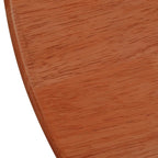 wooden coffee table with faux rattan accents