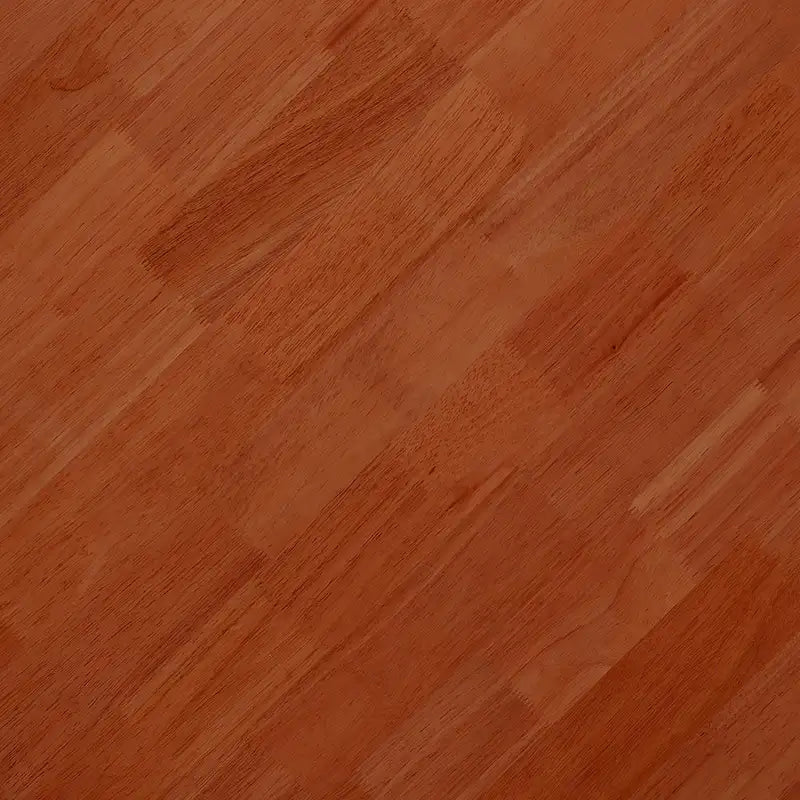 wooden coffee table with faux rattan accents