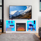 58 W Fireplace TV Stand with 18  Fireplace, LED Light, USB Outlet - 58 W*15.5 D*24.4 H