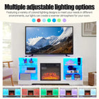 58 W Fireplace TV Stand with 18  Fireplace, LED Light, USB Outlet - 58 W*15.5 D*24.4 H