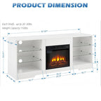 58 W Fireplace TV Stand with 18  Fireplace, LED Light, USB Outlet - 58 W*15.5 D*24.4 H