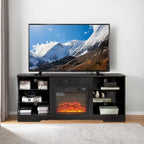 58 W Fireplace TV Stand with 18  Fireplace, LED Light, USB Outlet - 58 W*15.5 D*24.4 H