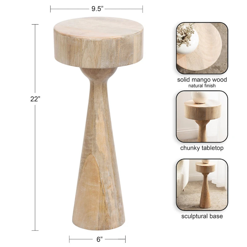 Kate and Laurel Solbrett Wood Drink Table