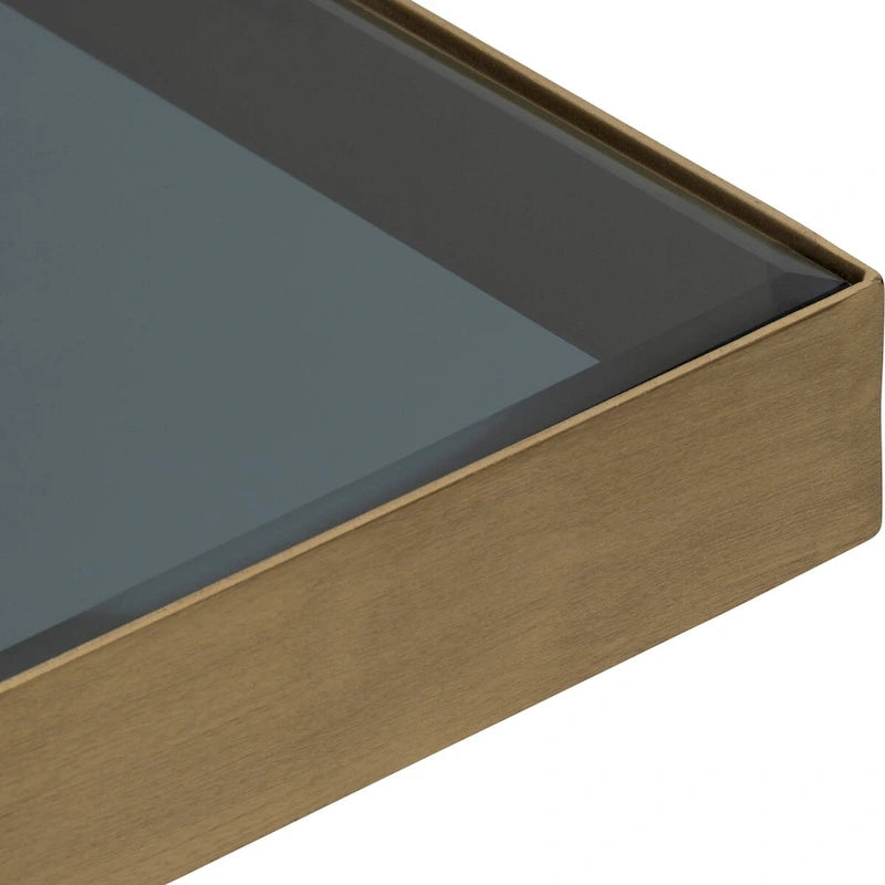 Sagebrook Home Modern Glam 20  Metal and Glass Gold and Black Side Accent Table - 22  x 22  x 20