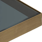 Sagebrook Home Modern Glam 20  Metal and Glass Gold and Black Side Accent Table - 22  x 22  x 20