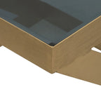Sagebrook Home Modern Glam 20  Metal and Glass Gold and Black Side Accent Table - 22  x 22  x 20