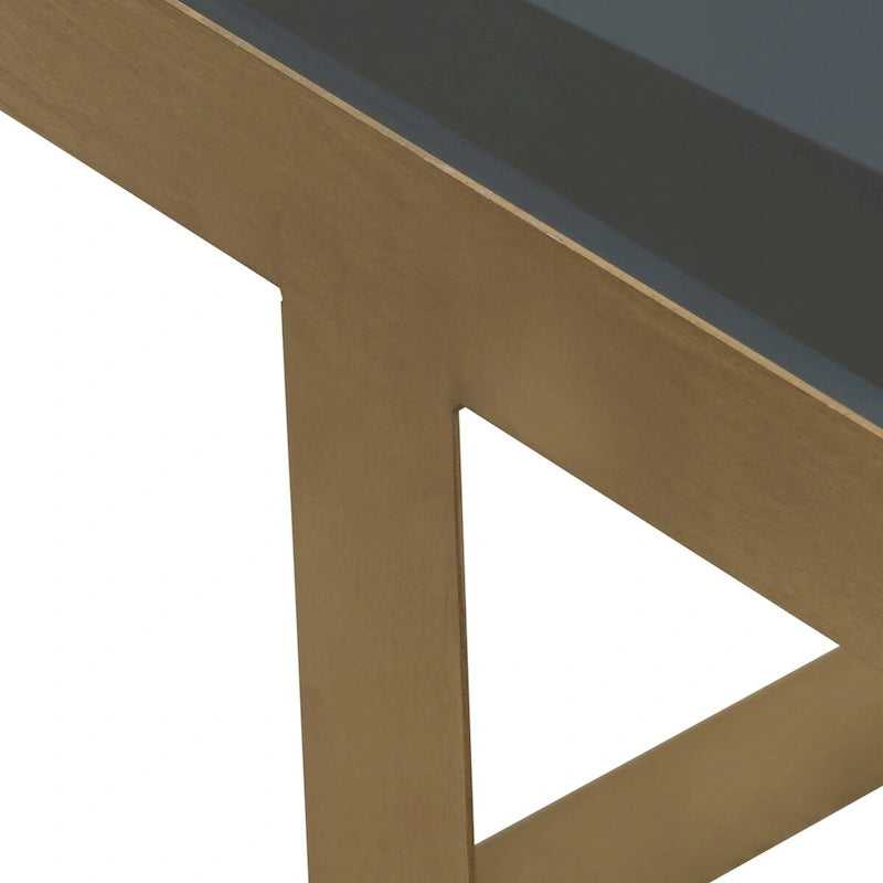 Sagebrook Home Modern Glam 20  Metal and Glass Gold and Black Side Accent Table - 22  x 22  x 20