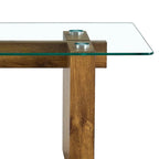 Modern minimalist transparent tempered glass coffee table