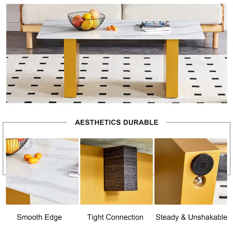 Modern minimalist transparent tempered glass coffee table