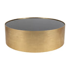 Sagebrook Home Modern Glam Wood Round Glass Coffee and End Table