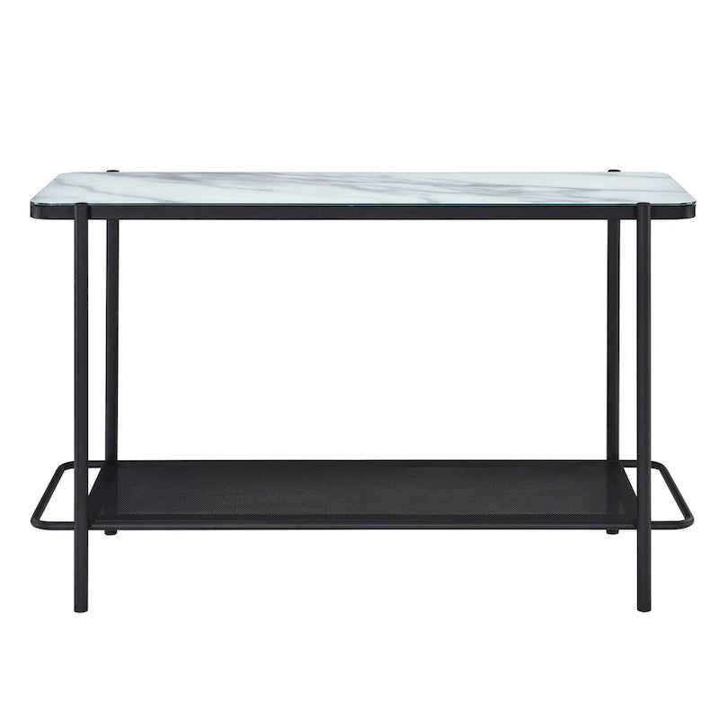 Puetz Contemporary White Glass Top 3-Piece Coffee Table Set by Furniture of America