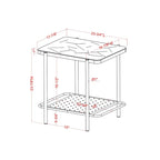 Puetz Contemporary White Glass Top 3-Piece Coffee Table Set by Furniture of America