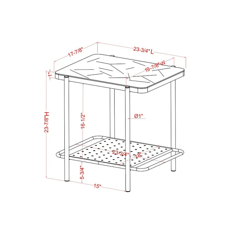 Puetz Contemporary White Glass Top 3-Piece Coffee Table Set by Furniture of America