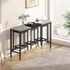 Kitchen Dining Table,Pub Table,Long Dining Table Set with 3 Stools
