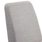 Lee Set of 2 Modern Wood Dining Chairs, Cushioned Seats, Tapered Legs, Gray