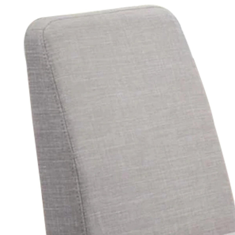 Lee Set of 2 Modern Wood Dining Chairs, Cushioned Seats, Tapered Legs, Gray