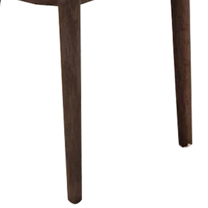 Lee Set of 2 Modern Wood Dining Chairs, Cushioned Seats, Tapered Legs, Gray