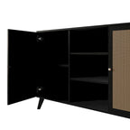 CraftPorch Mid-Century Modern Black SideBoard Cabinet