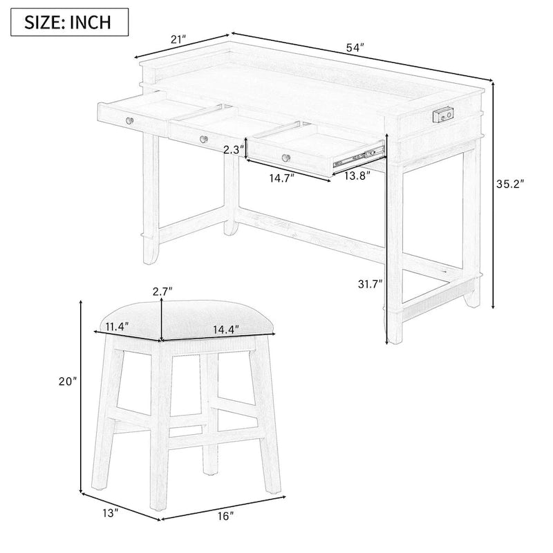 4-Piece Dining Bar Table Set