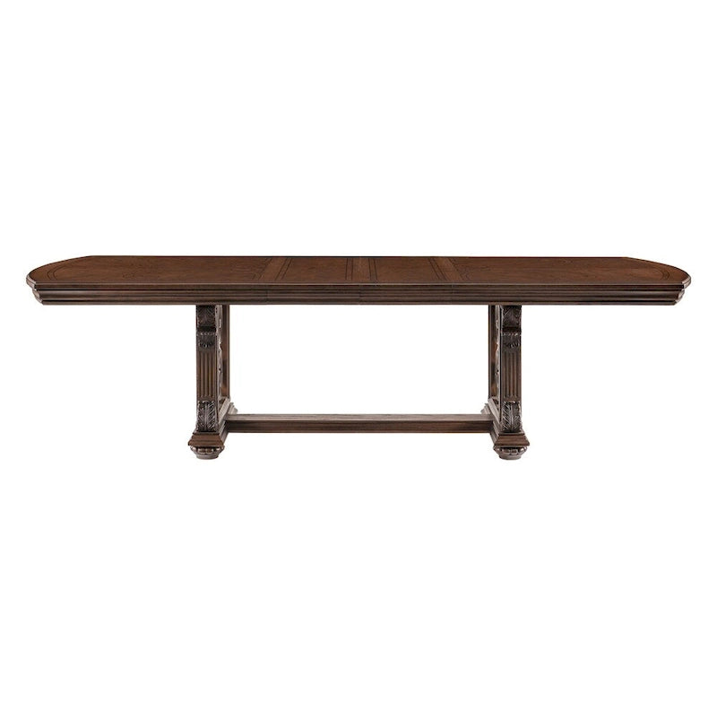 9 PCS Dining Table w Extension Leaf 2x Armchairs and 6x Side Chairs