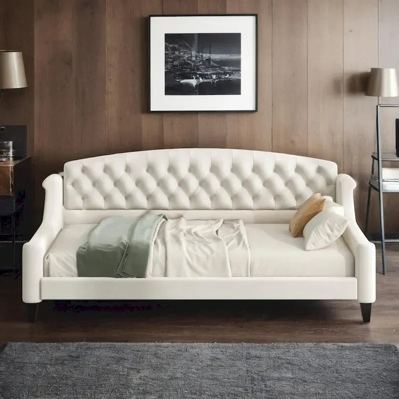 Full Size Modern Luxury Tufted Button Daybed,Multifunctional Design,No Box Spring Required
