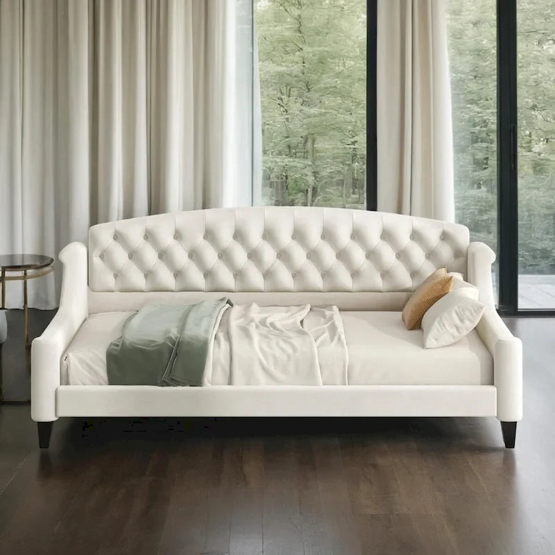 Full Size Modern Luxury Tufted Button Daybed,Multifunctional Design,No Box Spring Required