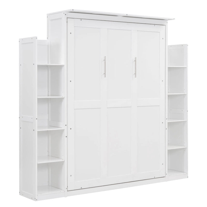 Queen Size Murphy Bed with Shelves