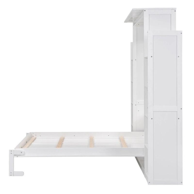 Queen Size Murphy Bed with Shelves