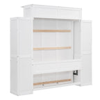 Queen Size Murphy Bed with Shelves