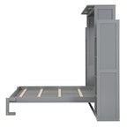 Queen Size Murphy Bed with Shelves