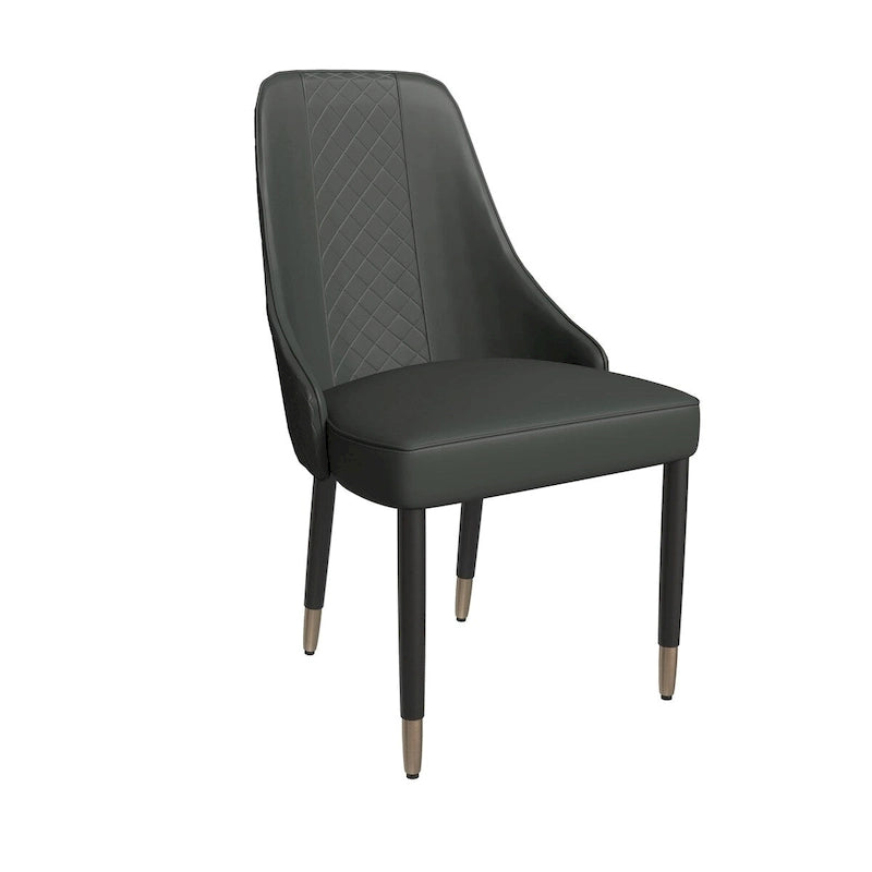 Allure Dining Chairs with Fabric/Leather Seat and Black Oak Wood Legs by LeisureMod