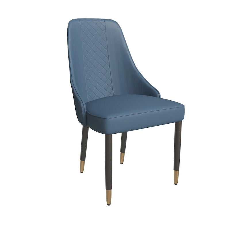 Allure Dining Chairs with Fabric/Leather Seat and Black Oak Wood Legs by LeisureMod