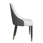 Allure Dining Chairs with Fabric/Leather Seat and Black Oak Wood Legs by LeisureMod