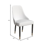 Allure Dining Chairs with Fabric/Leather Seat and Black Oak Wood Legs by LeisureMod
