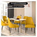 Allure Dining Chairs with Fabric/Leather Seat and Black Oak Wood Legs by LeisureMod