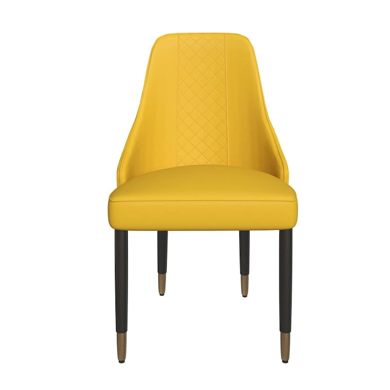 Allure Dining Chairs with Fabric/Leather Seat and Black Oak Wood Legs by LeisureMod
