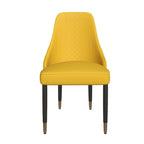 Allure Dining Chairs with Fabric/Leather Seat and Black Oak Wood Legs by LeisureMod